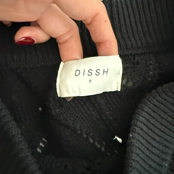 DISSH—SORRENTO BLACK CROCHET PANTS - Picture 2 of 2